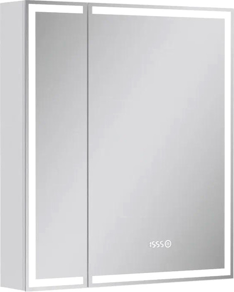 Изображение товара Шкаф с зеркалом для ванной EQUIL Corner LED 70 (с часами)