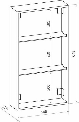 Изображение товара Шкаф с зеркалом для ванной Континент Mirror Box LED 35х65 R
