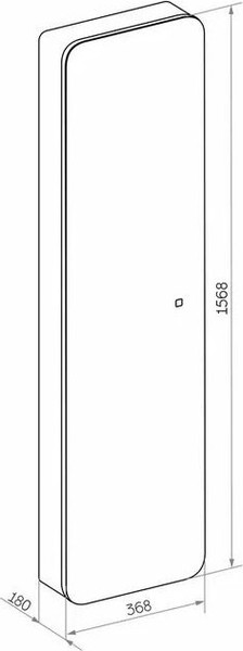 Изображение товара Шкаф-пенал для ванной Континент Eltoro LED (подвесной 40)