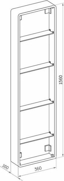 Изображение товара Шкаф-пенал для ванной Континент Eltoro LED (подвесной 40)