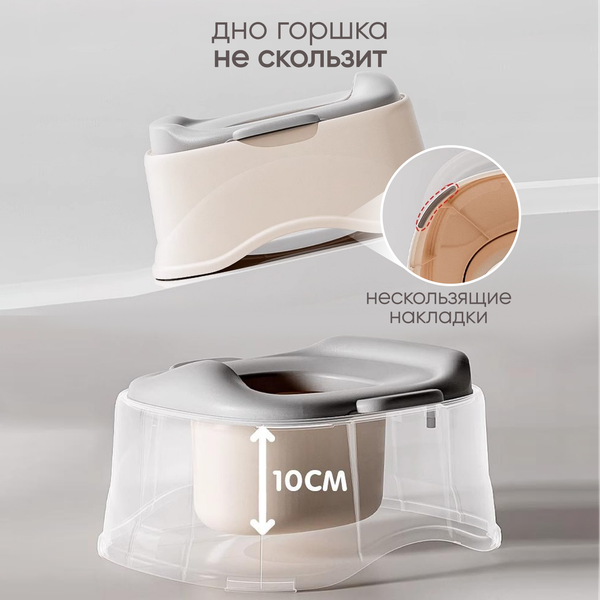 Изображение товара Детский горшок Solmax&Kids SM99507 (белый/серый)
