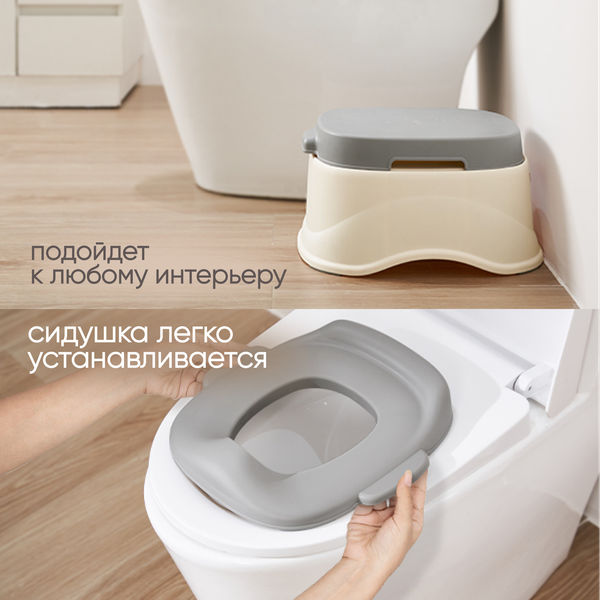 Изображение товара Детский горшок Solmax&Kids SM99507 (белый/серый)