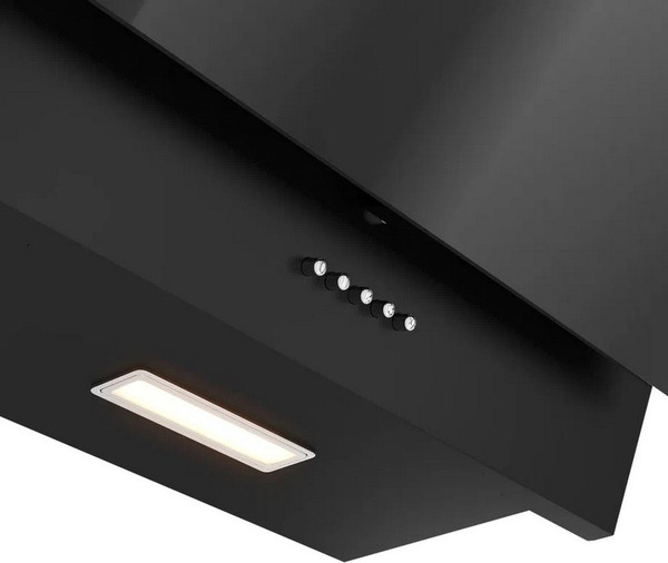 Изображение товара Вытяжка наклонная Elikor 60П-430-К3Д / 266401 (черный/черное стекло)
