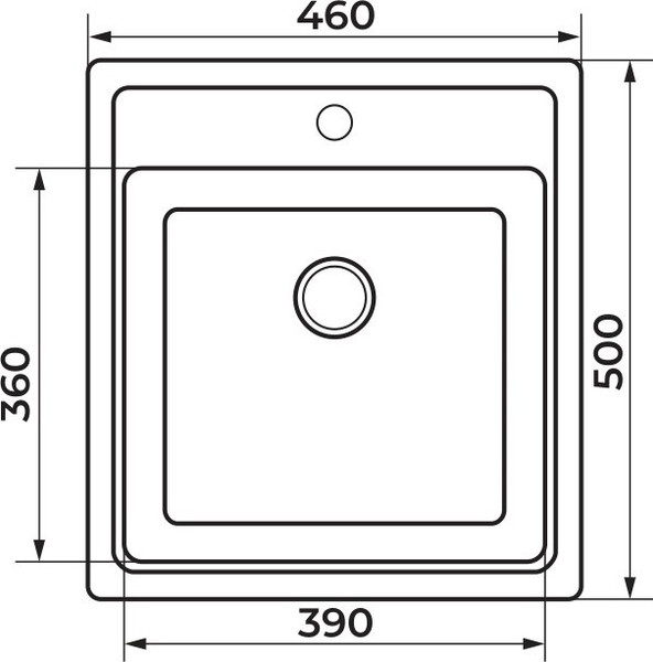Изображение товара Мойка кухонная Granrus GR-460 (антрацит)