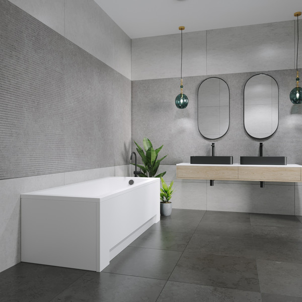 Изображение товара Ванна акриловая Lauter Amelia 180х80 / 21204080 (с ножками, лицевым и торцевым экраном)