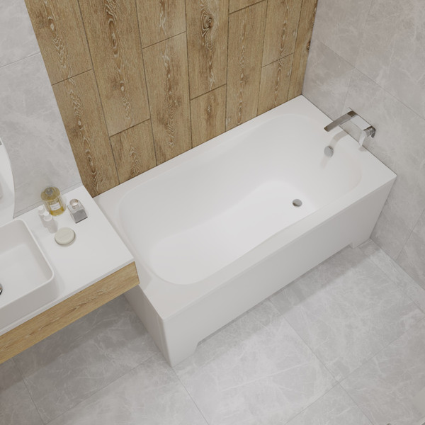 Изображение товара Ванна акриловая Lauter Sophia 130х70 / 21205130 (с ножками, лицевым и торцевым экраном)