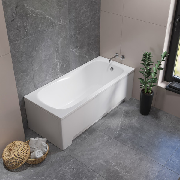 Изображение товара Ванна акриловая Lauter Sophia 150х70 / 21205150 (с ножками, лицевым и торцевым экраном)