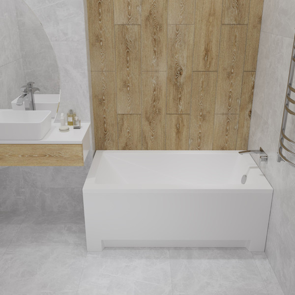 Изображение товара Ванна акриловая Lauter Estelle 130х70 / 21206030 (с ножками и лицевым экраном)