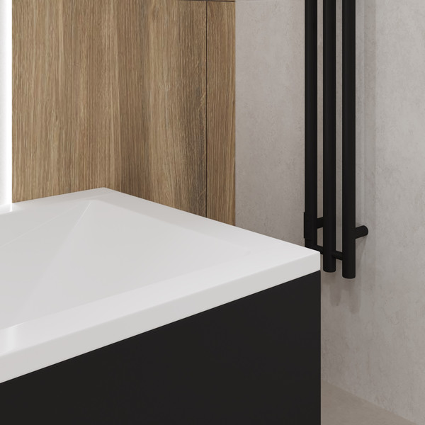 Изображение товара Ванна акриловая Lauter Estelle 150х70 / 21206050 (с ножками, лицевым черным и торцевым экраном)