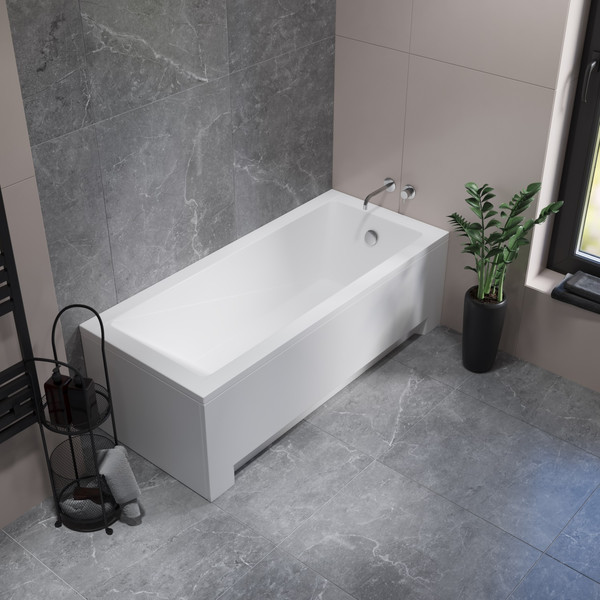 Изображение товара Ванна акриловая Lauter Estelle 180х80 / 21206080 (с ножками и лицевым экраном)