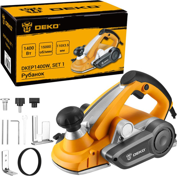 Изображение товара Электрорубанок Deko DKEP1400W SET1 / 083-1073