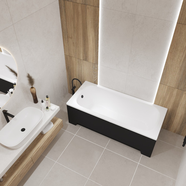 Изображение товара Ванна акриловая Lauter Sophia 150х70 / 21205150 (с ножками и серым подголовником)