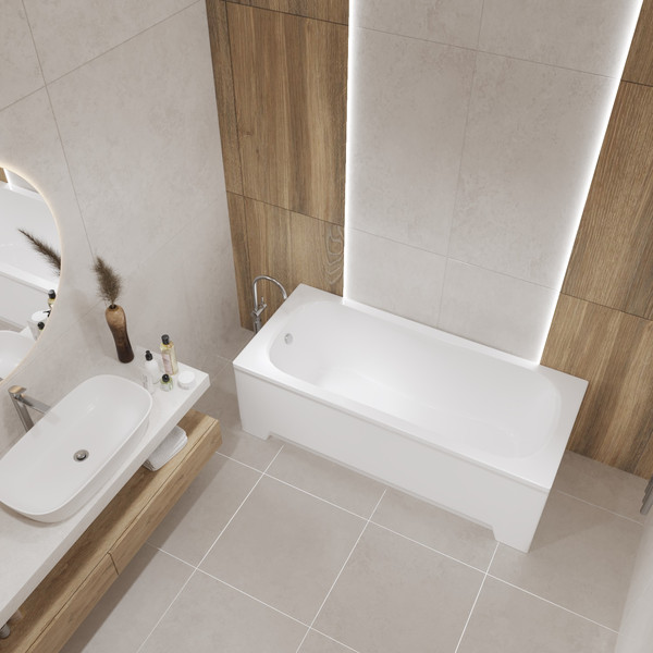 Изображение товара Ванна акриловая Lauter Sophia 150х70 / 21205150 (с ножками и серым подголовником)