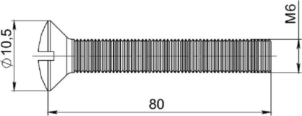 Изображение товара Винт РМС 6x70 Из нержавейки / КС-01