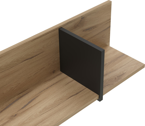 Изображение товара Полка MySTAR Арна ИВ-124.05.00 (дуб элисон светлый/персидский жемчуг/черный)