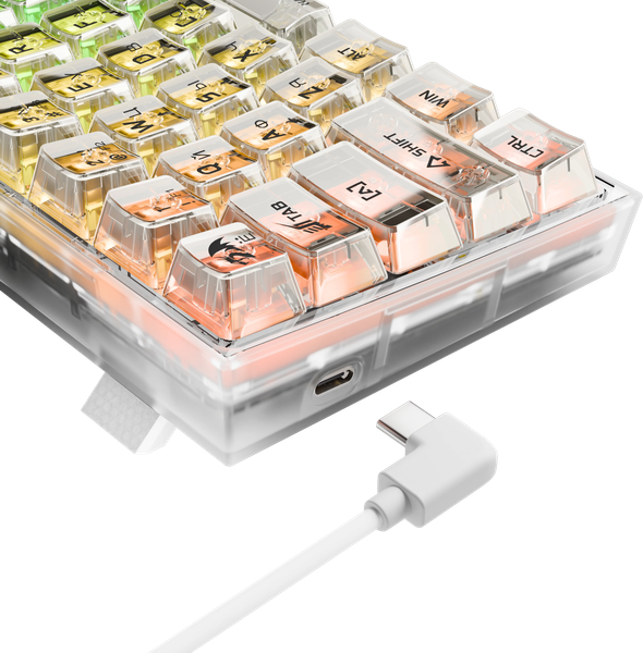 Изображение товара Клавиатура Redragon Fizz RGB / 71736 (прозрачный/белый)