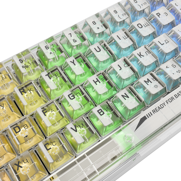 Изображение товара Клавиатура Redragon Fizz RGB / 71736 (прозрачный/белый)