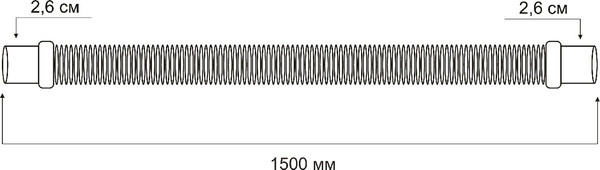Изображение товара Сливной шланг РМС ШС-1.5 (1.5м)