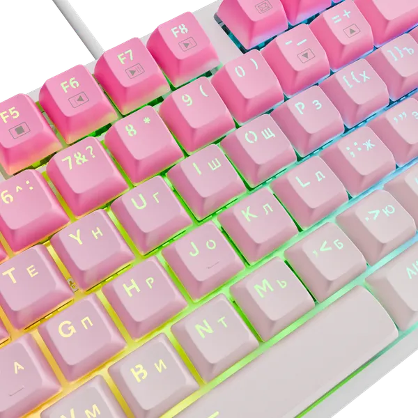 Изображение товара Клавиатура Redragon Cass RGB / 71878 (розовый/белый)