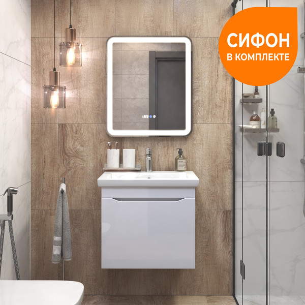 Изображение товара Тумба под умывальник Vigo Grani 600-0-1 (белый)