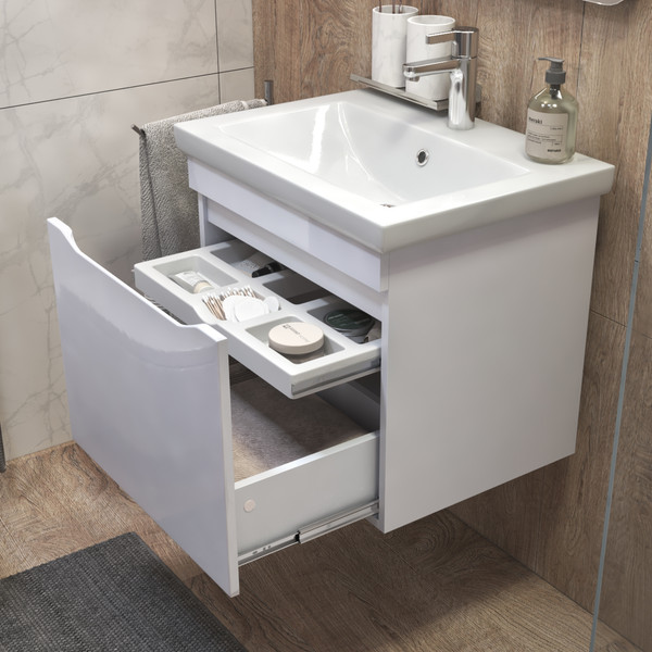 Изображение товара Тумба под умывальник Vigo Grani 600-0-1 (белый)