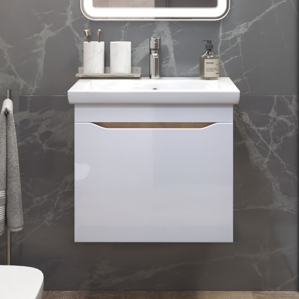 Изображение товара Тумба под умывальник Vigo Grani 600-0-1 (дуб золотой)