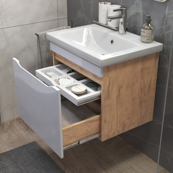 Изображение товара Тумба под умывальник Vigo Grani 600-0-1 (дуб золотой)