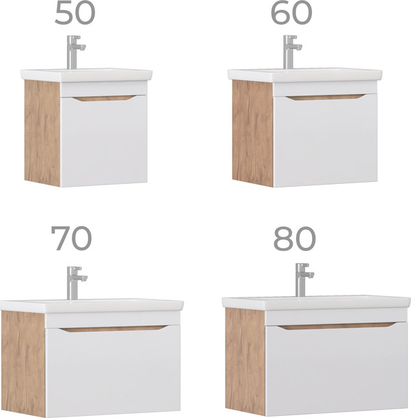 Изображение товара Тумба под умывальник Vigo Grani 600-0-1 (дуб золотой)