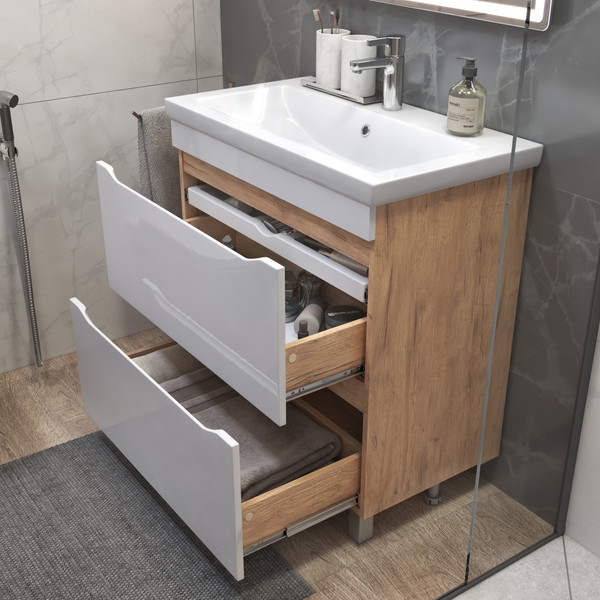 Изображение товара Тумба под умывальник Vigo Grani 800-0-2 / 203 (дуб золотой)