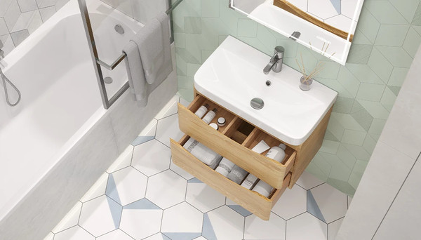 Изображение товара Тумба для ванной Velvex Clay 700-0-2 / tp.CLA.9595.70.2Y (дуб верона)