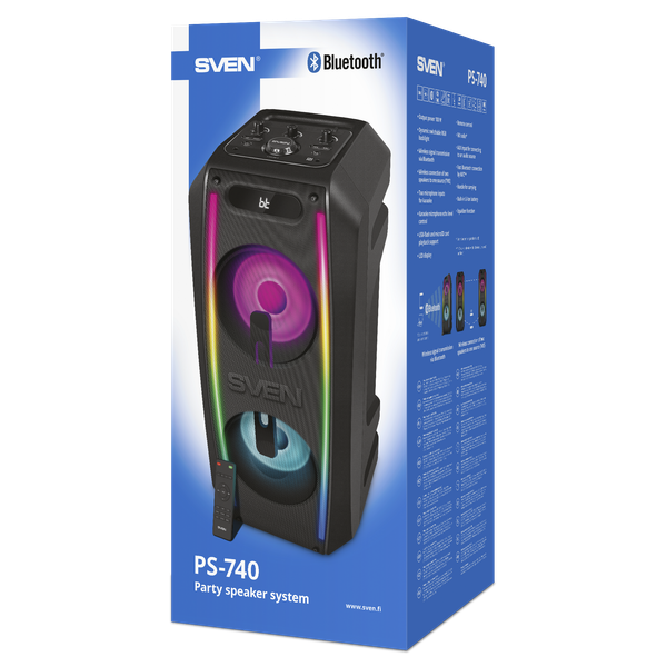 Изображение товара Портативная колонка Sven PS-740 (черный)