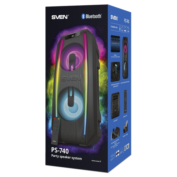 Изображение товара Портативная колонка Sven PS-740 (черный)