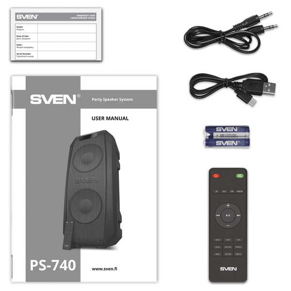 Изображение товара Портативная колонка Sven PS-740 (черный)