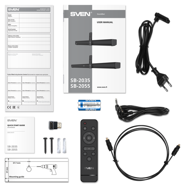 Изображение товара Звуковая панель (саундбар) Sven SB-2035