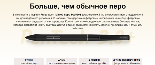 Изображение товара Графический планшет Huion Inspiroy Frego S