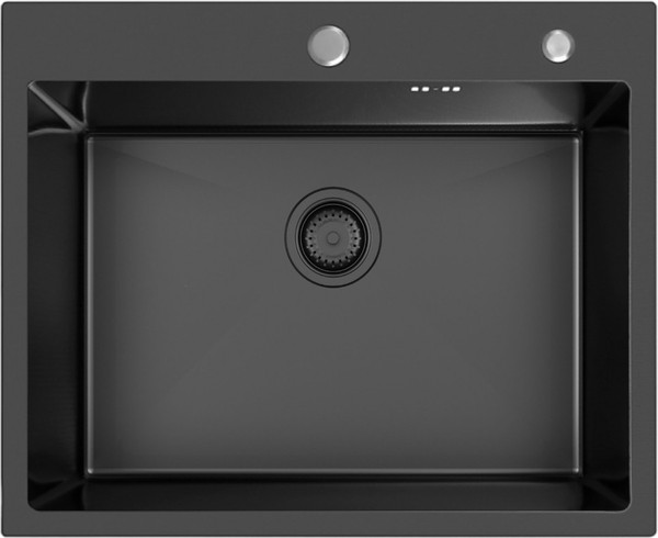 Изображение товара Мойка кухонная Schtoff Best Premium Black 5550 + KR-1 Black + SD-1 Black (с коландером и дозатором)