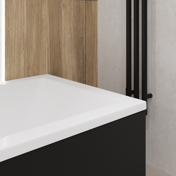 Изображение товара Ванна акриловая Lauter Oasis 180х80 / 21203080 (с ножками и лицевым черным экраном)