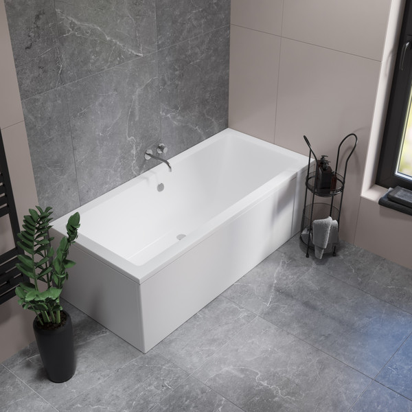 Изображение товара Ванна акриловая Lauter Oasis 180х80 / 21203080 (с ножками и лицевым экраном)