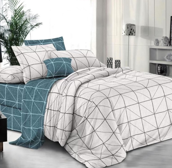 Изображение товара Комплект постельного белья Alleri Поплин Luxe 1.5сп / П-368