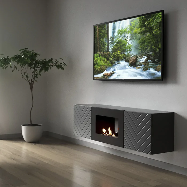 Изображение товара Биокамин Firelight BFP/P-1400V (графит, с тумбой)