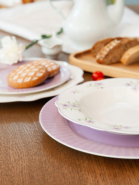 Изображение товара Тарелка столовая глубокая HomeQueen Летние воспоминания 77109 (цветы)