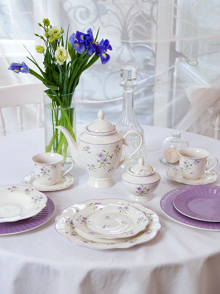 Изображение товара Тарелка столовая глубокая HomeQueen Летние воспоминания 77109 (цветы)