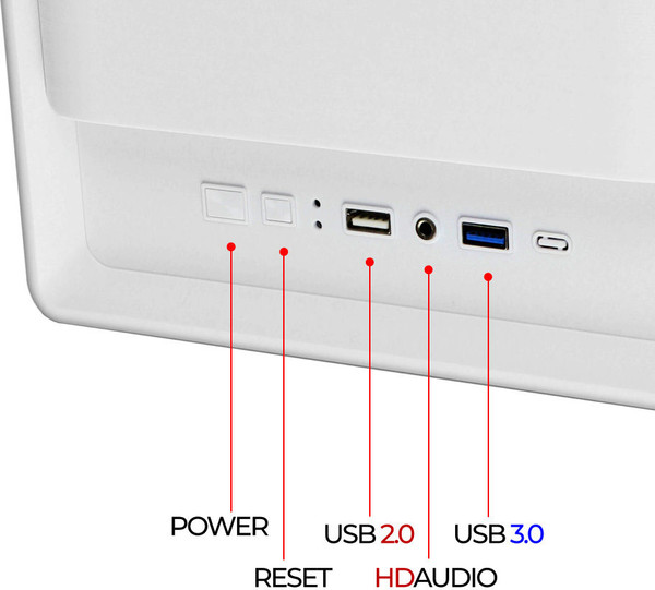 Изображение товара Корпус для компьютера Ginzzu CL420 (белый)