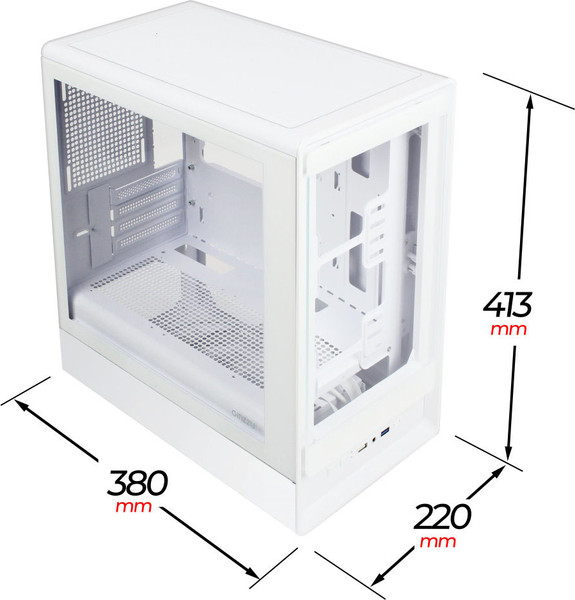Изображение товара Корпус для компьютера Ginzzu CL420 (белый)