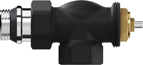 Изображение товара Комплект кранов для инженерного подключения Royal Thermo Design 1/2" М30x1.5 (осевой, черный)