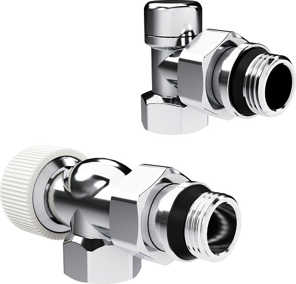Изображение товара Комплект кранов для инженерного подключения Royal Thermo Design 1/2" М30x1.5 (осевой, хром)