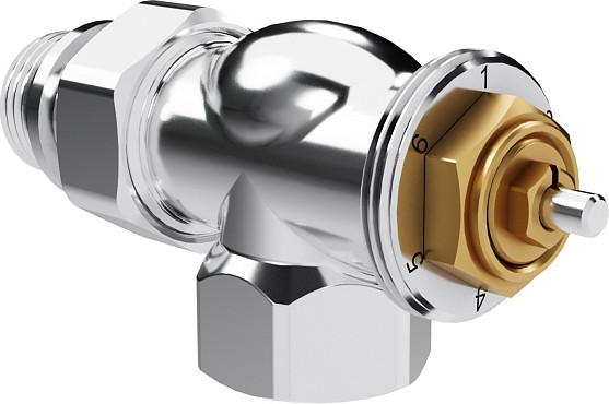 Изображение товара Комплект кранов для инженерного подключения Royal Thermo Design 1/2" М30x1.5 (осевой, хром)