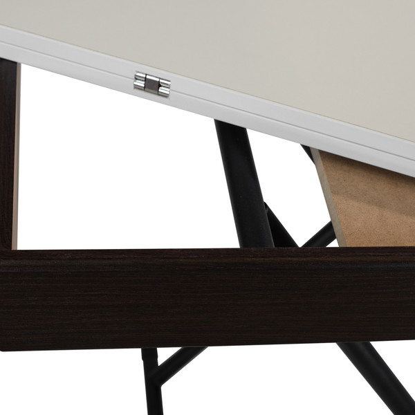 Изображение товара Стол-трансформер Мебелик Лерон (белый/черный)