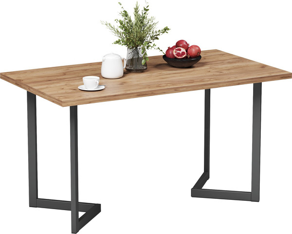 Изображение товара Обеденный стол Soma Miata 120x66 (дуб золотой крафт/черный)