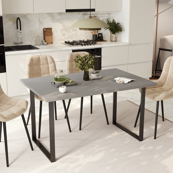 Изображение товара Обеденный стол Soma Tako 120x66 (серый/черный)
